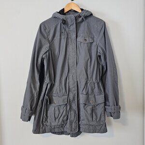 L.L. Bean anorak jacket, size MED, Grey, 100% cotton